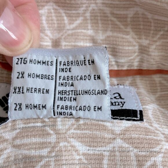 COLUMBIA Button Down Short Sleeve Camp Hiking Shirt Mens Plus Size XXL - Picture 8 of 11